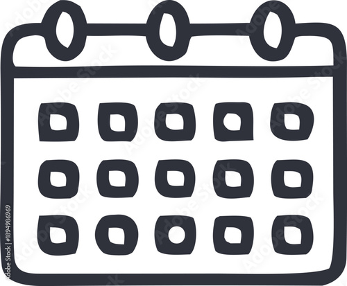 Calendar: A simple calendar illustration that is perfect for scheduling, reminders, and important dates. 