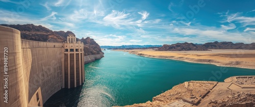 USA Hoover Dam situated bet...