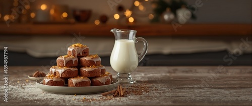 A pitcher of milk alongside...