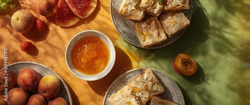 Still life with apricot jam...
