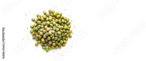 Salted broad bean isolated ...