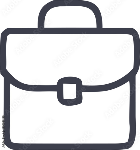 Business Briefcase: A minimalist depiction of a business briefcase, suggesting professionalism, work, and career.