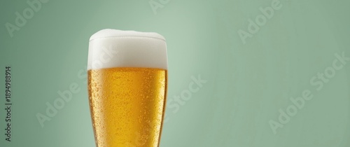 Beer foam bubbles in a glas...