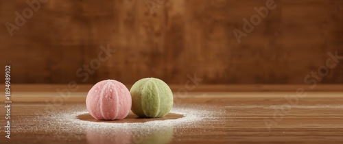 Traditional Japanese mochi ...