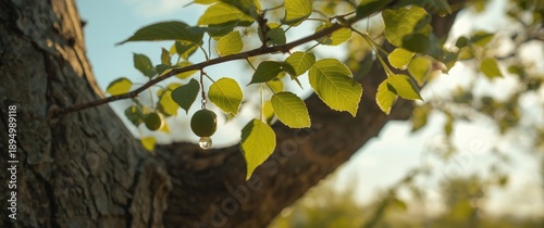 Earrings on alders branch w...