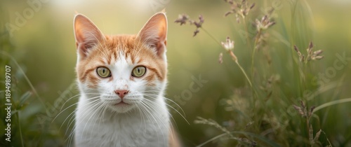 Close-up of head from red cat