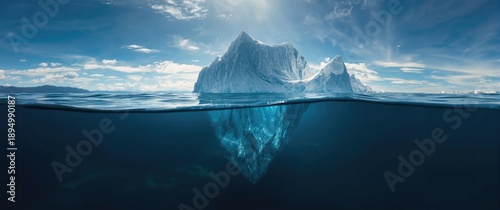Ocean iceberg seen from ben...