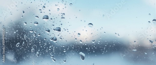 drops of water on glass window