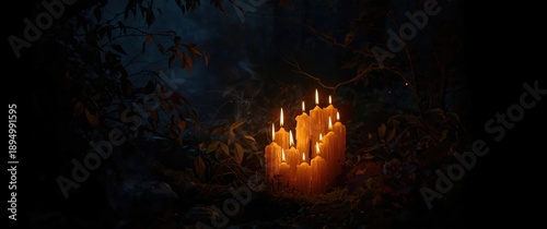 Magical candles illuminatin...