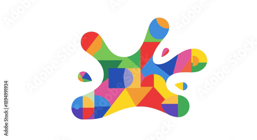 Colorful Paint Splash Artistic Design Element.