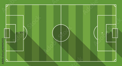 Overhead View of Soccer Field Layout.