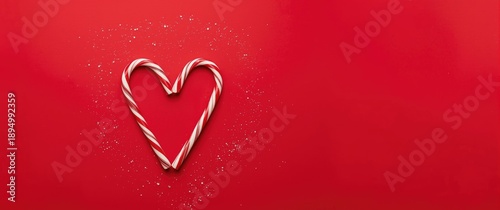 Heart-shaped candy canes in...
