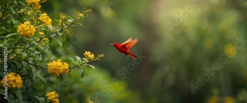 This honeycreeper, with bri...