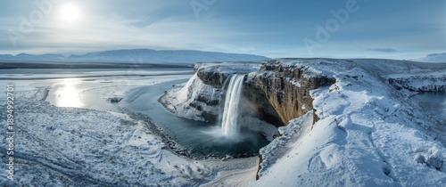 Wintertime at Seljalandsfos...