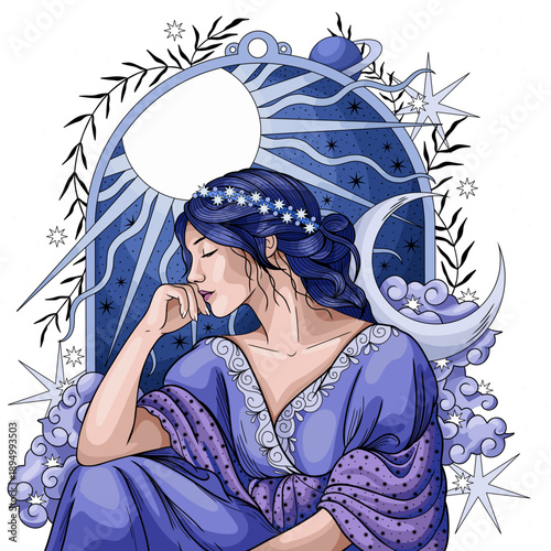 Coloring book, vintage vintage style deck of tarot cards. magical predictions of the future, mysterious characters.