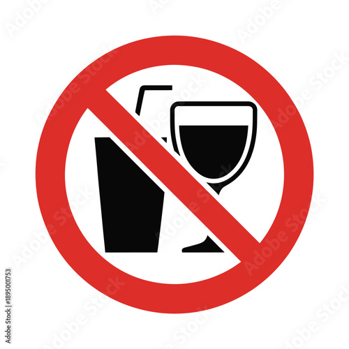 No Drinking Alcohol Sign Symbol