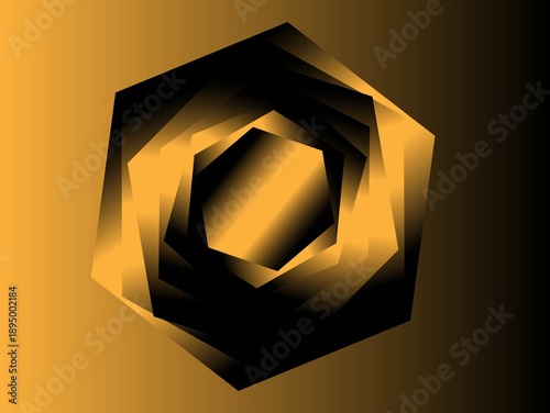 Captures the warm gradient and the feeling of falling into the shape.