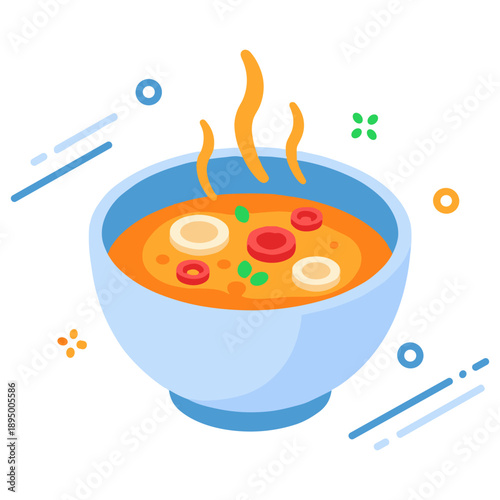 Colorful bowl of ramen noodles with vegetables and boiled eggs