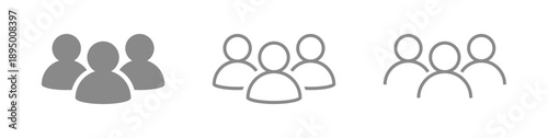 People group icons – Business user silhouettes
