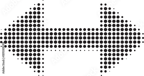 Black vector arrow icons. Cursor. Arrows sign. Modern Simple Arrows. Arrow Icon halftone made of dots on white background. Transparent background