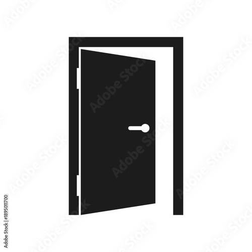 Entrance and doorways icon in flat style. Entry vector illustration on isolated background. Door sign business concept.