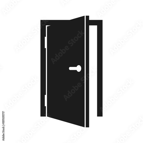 Entrance and doorways icon in flat style. Entry vector illustration on isolated background. Door sign business concept.