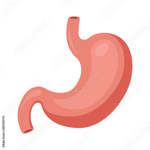 Gerd stomach icon in flat style. Reflux vector illustration on isolated background. Esophageal organ sign business concept.
