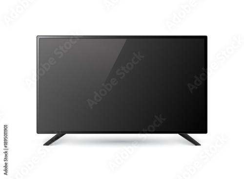 Realistic tv icon in mockup style. Television vector illustration on isolated background. Display monitor sign business concept.