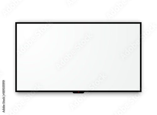 Realistic tv icon in mockup style. Television vector illustration on isolated background. Display monitor sign business concept.