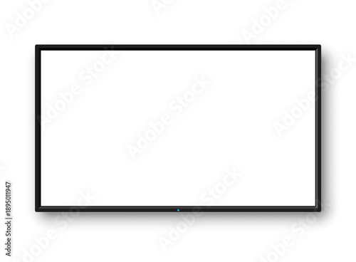 Realistic tv icon in mockup style. Television vector illustration on isolated background. Display monitor sign business concept.