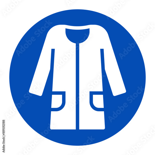 Lab coat must be worn. Lab coat must be worn in this area sign.