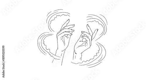 Two hands reaching towards each other in a gesture of communication or agreement.