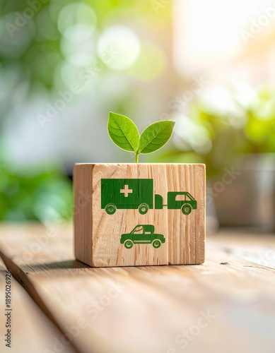 Wallpaper Mural Sustainable Transportation - Green Logistics and Eco-Friendly Delivery Solutions. Torontodigital.ca