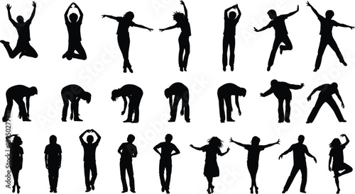 Cargo container ship vector illustration set, maritime transport logistics icons, global trade freight vessel pack, isolated on white background, shipping.