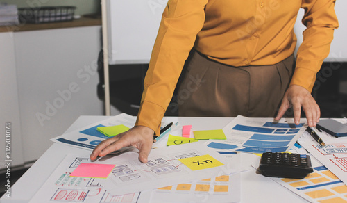 team of UI UX web designer are working together to develop mobile responsive websites with UI UX front end designer previews, UI UX web development ideas, front end designer. application development