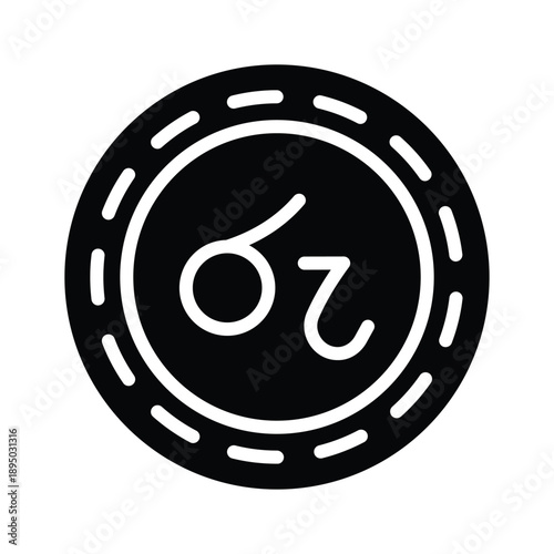 Check this creative glyph icon showing sri lankan rupee