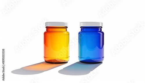 blue glass bottles