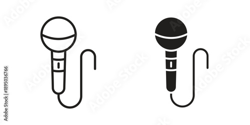Concert icon set. Black icon on white background