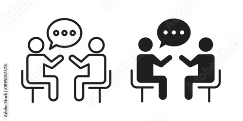 Counsel icon set. Black icon on white background