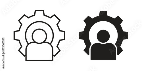 expert icon set. Black icon on white background