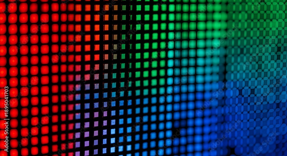 Obraz premium led screen display, colorful pixels background