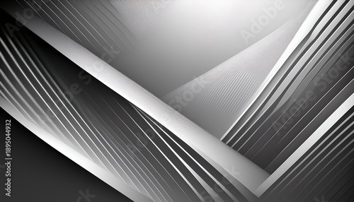 geometric abstract composition of light and shadow with angular forms in monochrome tones for modern design and artistic backgrounds