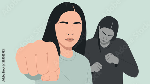 Empowered women standing strong with unity and resolve