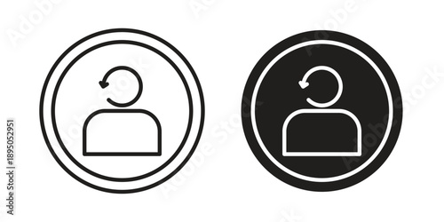 Scrum master icon set. Black icon on white background