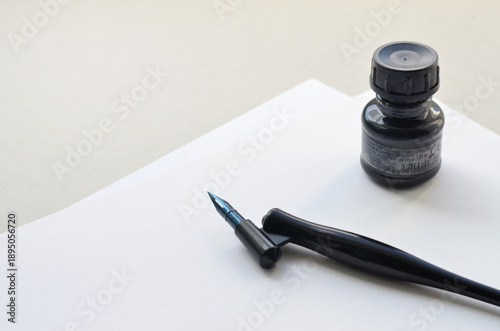 Paper, ink and calligraphy pens. Lettering Workshop details