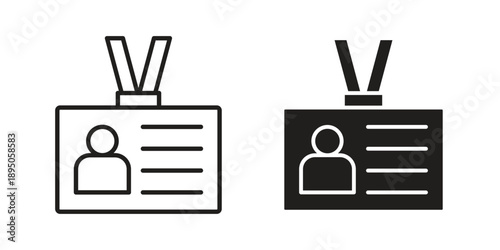 Visitor icon set. Black icon on white background