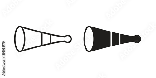 Vuvuzela icon set. Black icon on white background