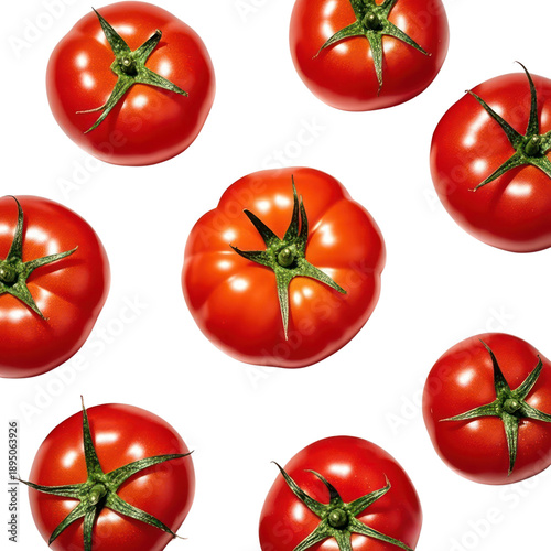 Fresh Ripe Tomato Isolated on White Background, Generative AI