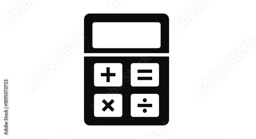 Calculator Icon – Math Calculation Symbol for Digital and Print Use