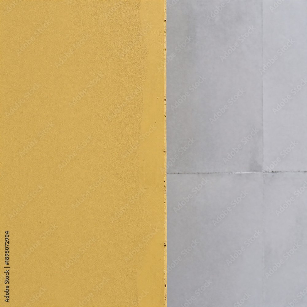 Fototapeta premium A yellow-textured rough cement wall with a seamless concrete background texture